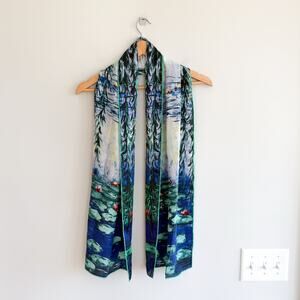 Petrusse Claude Monet's "Water Lilies" Silk Rectange Scarf